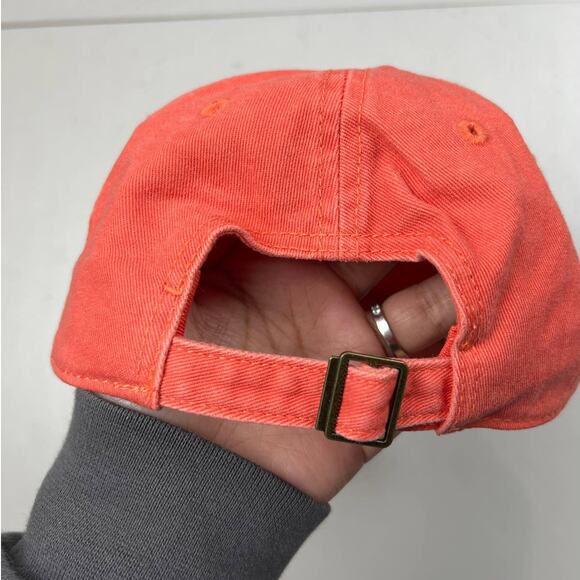 RRvane Vintage Washed Twill Cotton Orange Soft Adjustable Baseball Cap Hat - Picture 3 of 8